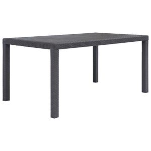 TABLE DE JARDIN  Table de jardin Marron 150x90x72 cm Plastique Aspe