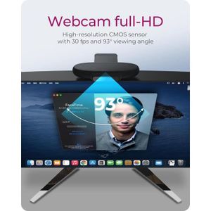 WEBCAM ICY BOX Webcam USB Full HD avec microphone et pied