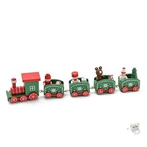 CRÈCHE DE NOËL Petit Train de Noël en Bois comme décorations ou J