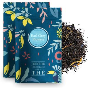 THÉ Comptoir français du thé - Earl Grey Flowers - 2x100 grammes de thé noir à la bergamote en vrac