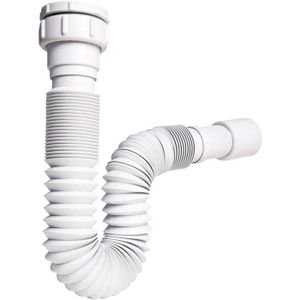 SIPHON DE LAVABO Siphon extensible ABS blanc. Siphon compatible pour lavabo, bide. Siphon avec entrée 1-4 ou 1