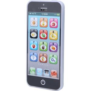TÉLÉPHONE JOUET Jeu d'apprentissage Téléphone portable simulé jouet pour enfants Bébé éducatifs apprentissage  (noir) LS008