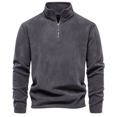Sweat-shirt Homme Simms Guide 1/4 Zip - Gris Anthracite - Taille L - Polaire Stretch