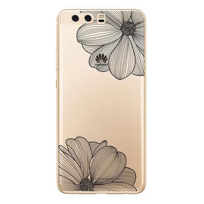 Huawei P8 Lite 2017 - Coque Gel TPU Souple Transparente Avec Impression Gravee De Qualite Pour Huawei P8 Lite 2017 Que Pour La Version 2017 Fleurs Blanches