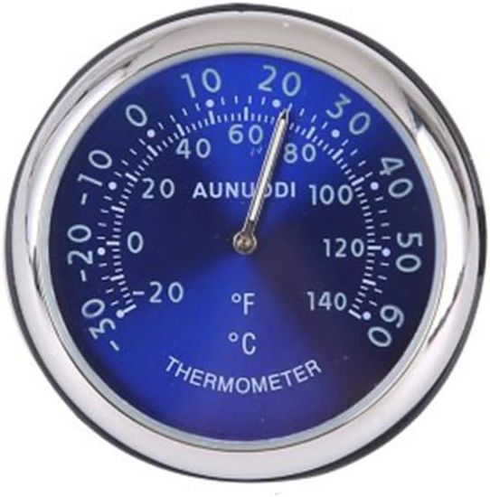 Thermomètre Voiture Ruspela - Double Température + Voltmètre - Bleu