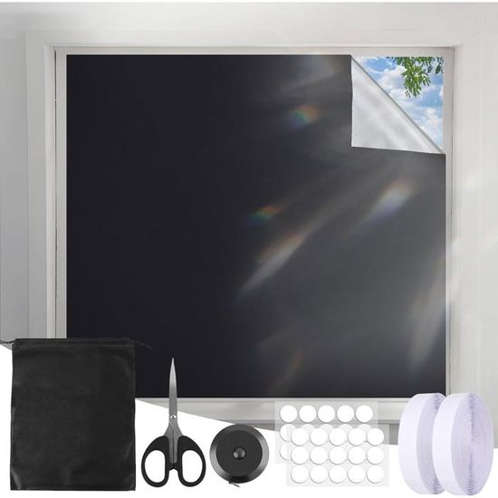 Store Occultant Sans Percage Avec Rail De Rideau 3M, Store Occultant Ventouse Pour Velux