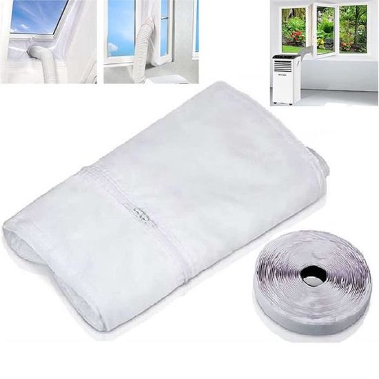 Kit Installation Climatiseur Mobile De'Longhi - Joint Fenêtre Universel Blanc