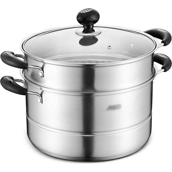 PartyKindom Support Vapeur Pour Œufs En Acier Inoxydable 2 Pièces Grille à Vapeur Anti-rouille Résistant à La Chaleur Set Pratique Deux Tailles Pied Court Et Pied Haut