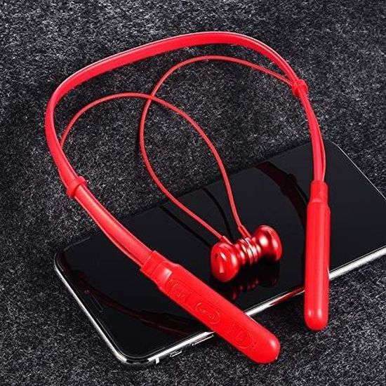 Casque Audio Sport Sans Fil Bluetooth, Stéréo, Noir Et Rouge, Générique