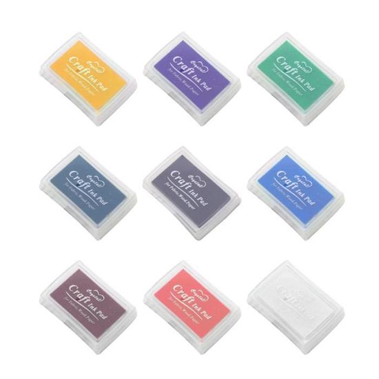 Set De 6 Coussins Encreur MXTIMWAN - 24 Couleurs Non Toxiques | Pour Peinture Doigt, Scrapbooking | 7.5x5 Cm