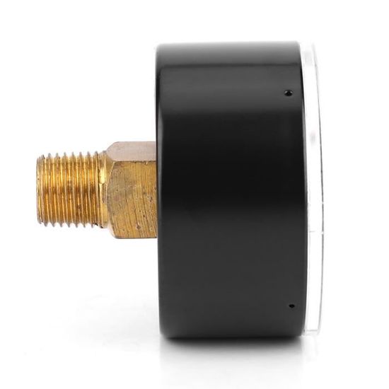 Manomètre à Cadran 50mm - Connexion Arrière 1/8 BSPT - Pour Air, Eau, Huile, Gaz - Plage 0-60 PSI / 0-4 Bar - En Laiton Durable
