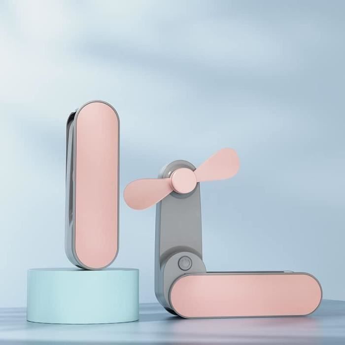 Muzrunq Mini Ventilateur Manuel Ventilateur En Cristal 3 Vitesses USB Ventilateur Extensible Rechargeable Avec Tablettes De Bureau Enragine