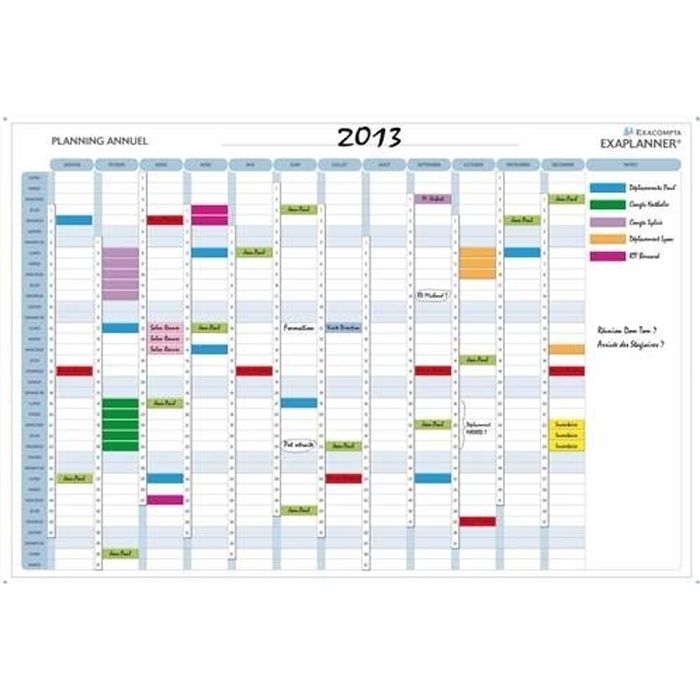 Exacompta Planning annuel magnétique 56150E