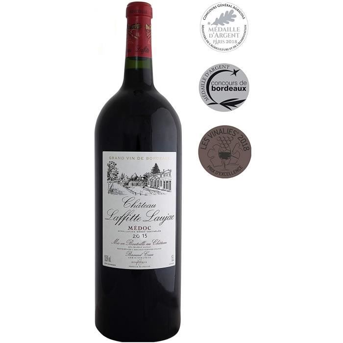 MAGNUM - CHATEAU LAFFITTE LAUJAC 2015 Grand Vin Rouge de Bordeaux Médoc - Crus Bourgeois en 1932 - Médailles Argent Concours Général
