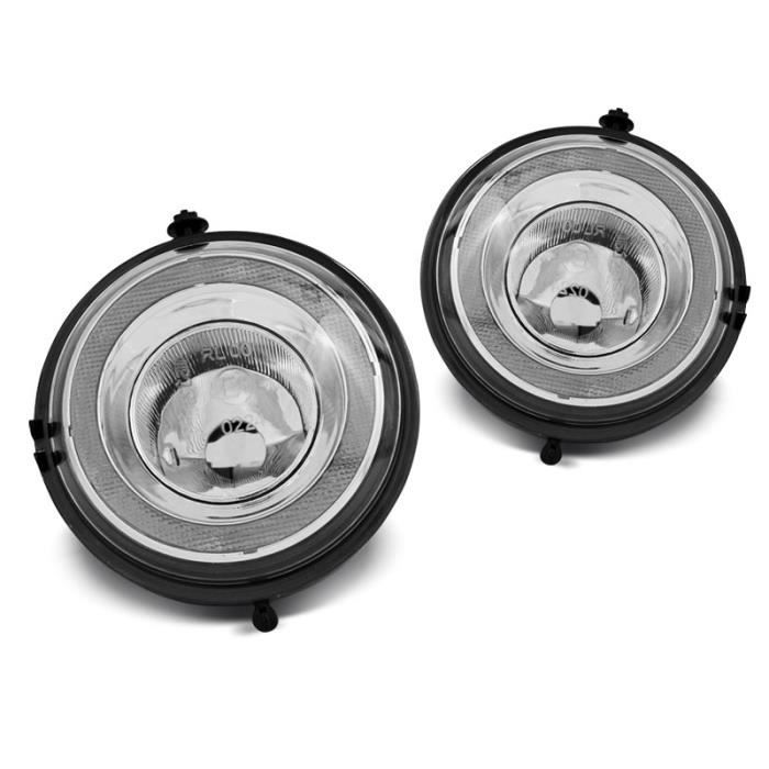Paire d antibrouillard Mini Cooper R55 - R56 - R57 angel eyes led DRL (C01)