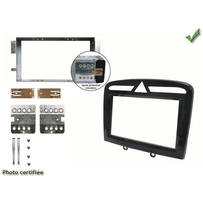 KIT 2 DIN PEUGEOT 308 03/2009 2013 308CC 2009 408 2010 RCZ 04/2010 NOIR LAQUE