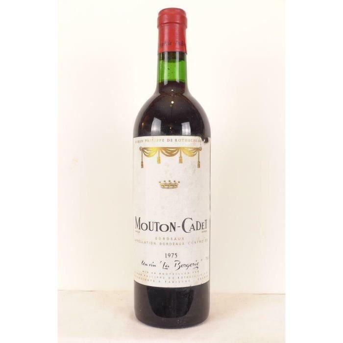 bordeaux mouton-cadet baron philippe de rothschild (b1) rouge 1975 - bordeaux