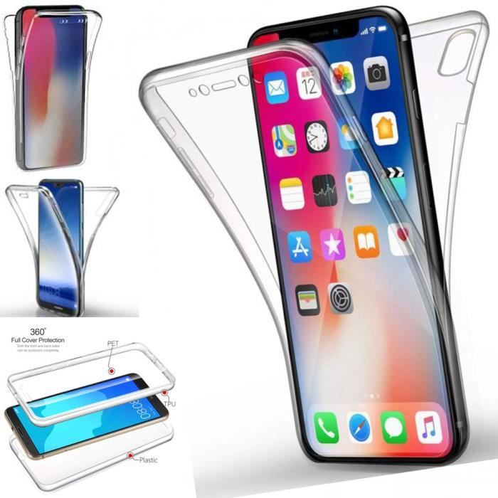 Pour iPhone 11 Pro Max - Coque Silicone Gel Intégrale Transparent 360°-Qualité Supérieure-PRISKY®France