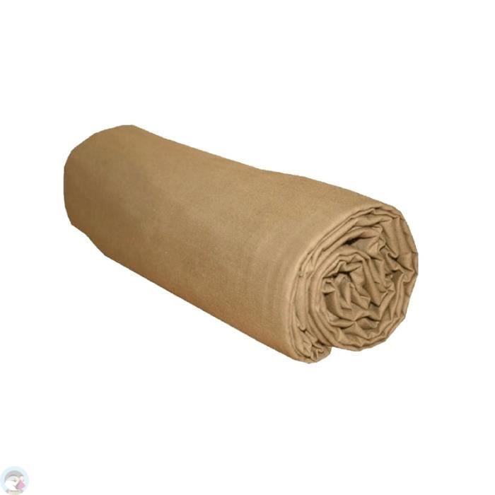 Drap-housse king size beige 200x200 cm