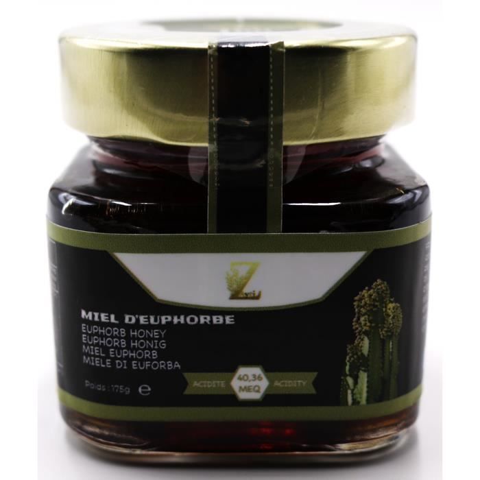 Miel d'Euphorbe -(Daghmous) 100% pur & Naturel. 175 g Recueilli Au Maroc - De La Qualité La Plus Fine + cuiller à Miel offerte