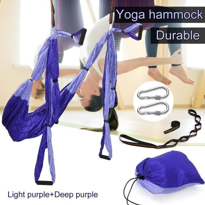 Hamac De Yoga Aérien Kits Balançoire De Yoga Exercices Inversés VIOLET