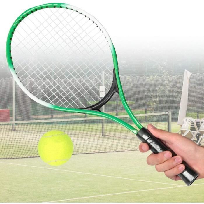 Soapow Ensemble de raquettes de tennis pour enfants en alliage de fer avec balle et sac de transport (vert)143