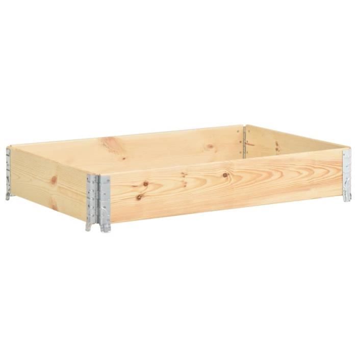 Collier de palette - Rehausse palette 80x120 cm Bois de pin solide