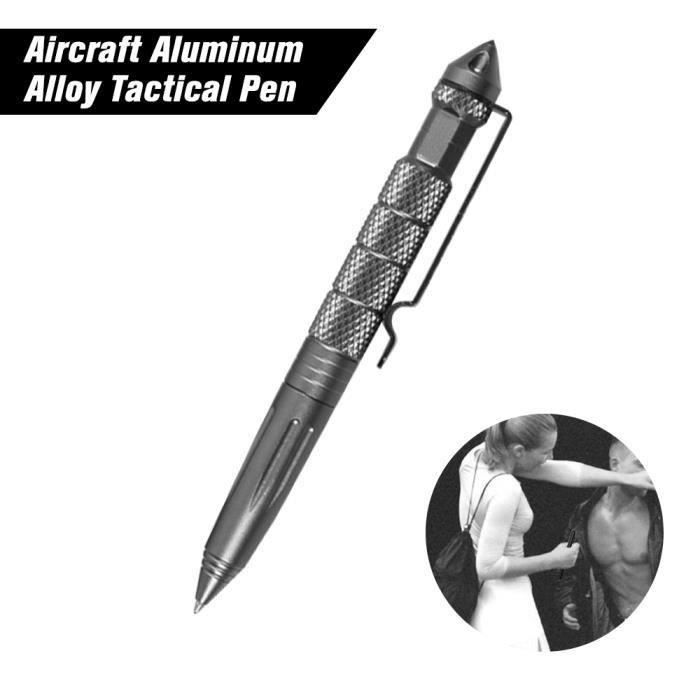 B2 Tactique Pen Self Defense de Badass EDC Outil de survie Police militaire Arme à feu d 'aéronefs en aluminium Breaker (tête d