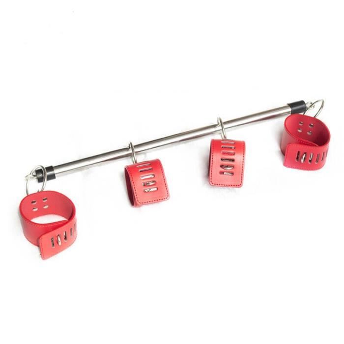 SW5627 Kit de Bondage de barre d'épandeur en métal d'acier inoxydable collier de cou de jeu d'esclave menottes menottes