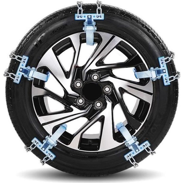 Chaînes neige,Chaîne de neige universelle pour pneus de voiture, roues antidérapantes, réglables, sécurité, Double - Type S