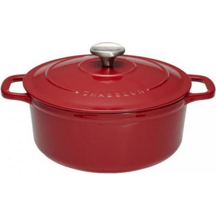 Chasseur - cocotte ronde fonte émaillée 20cm rouge - puc472003