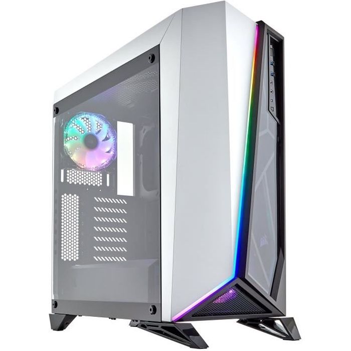 Corsair SPEC-OMEGA RGB Boîtier Gaming ATX Moyen-tour en Verre Trempé - Blanc