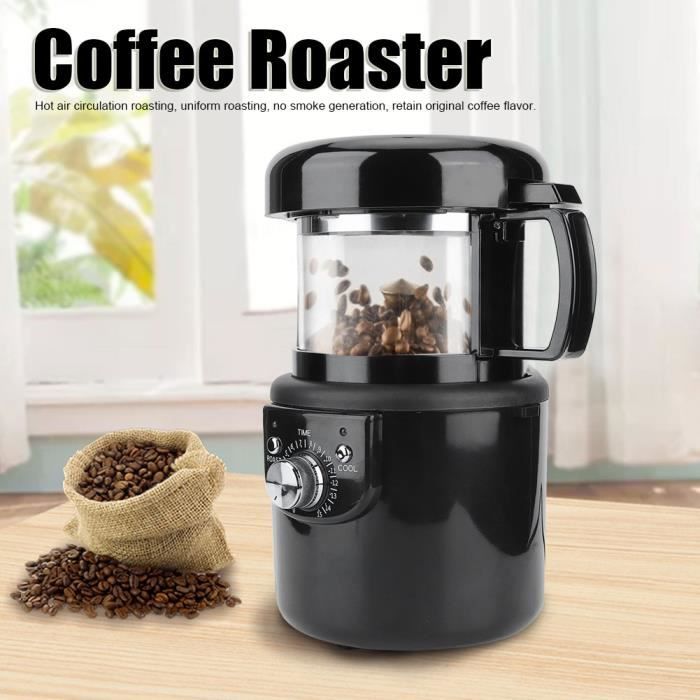 Petite machine électrique entièrement automatique de torréfacteur de café à Air chaud cuisson de refroidissement EU 220-240V