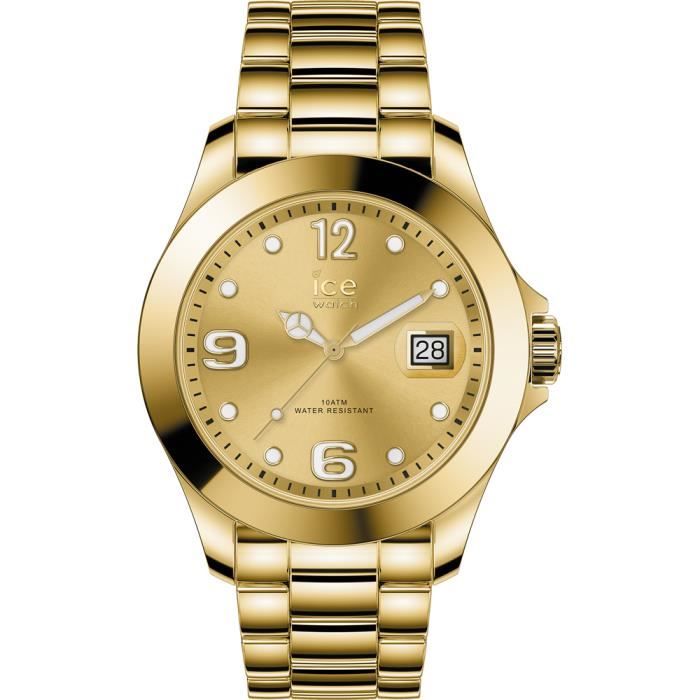 Ice-Watch - ICE steel Gold shiny - Montre dorée pour femme avec bracelet en metal - 016777 (Medium)