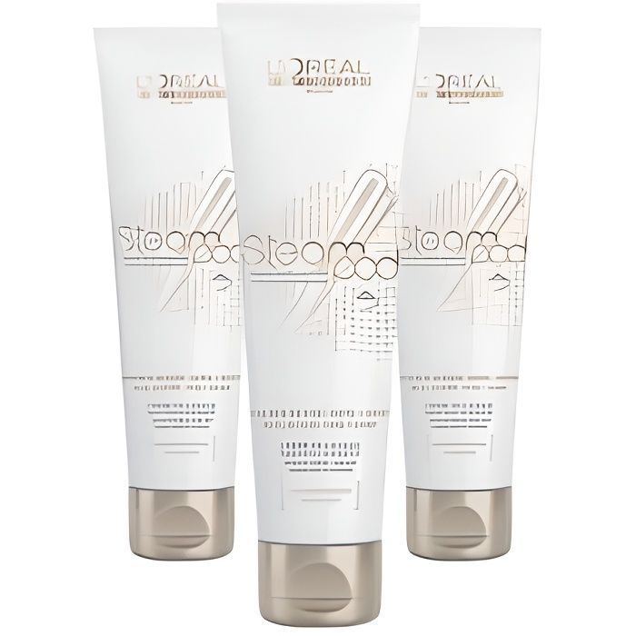 Lot de 3 Crèmes de Lissage Steampod Cheveux Epais 150ml
