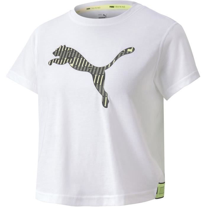 PUMA - T-shirt fitness Tank - manches courtes - technologie Drycell - blanc - femme