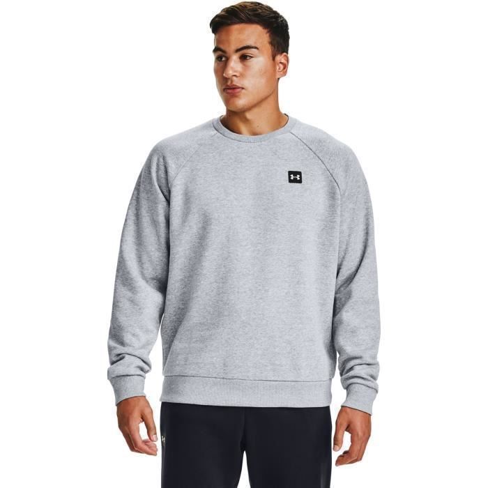 Sweat Under Armour à col ras du cou Rival Fleece - gris mod/blanc - S
