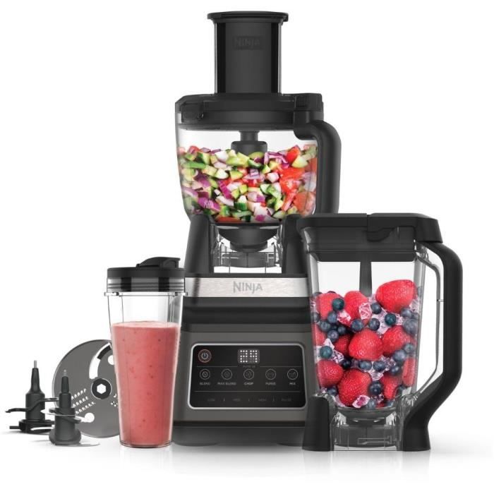 NINJA BN800EU - Robot multifonction 3-en-1 Auto-iQ – 5 programmes – bol 2,1L, bol 1,8L, gobelet 700ml - 850W