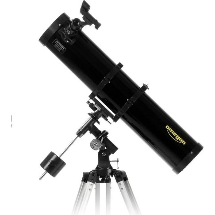 Télescope Omegon Newton 130/920 EQ-2 + Monture équatoriale + oculaires + trépied + viseur point rouge