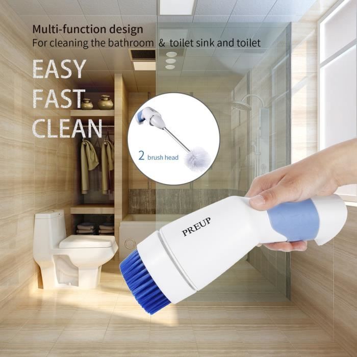 Nettoyeur de salle de bain et de toilette Électrique Imperméable Multi-fonction