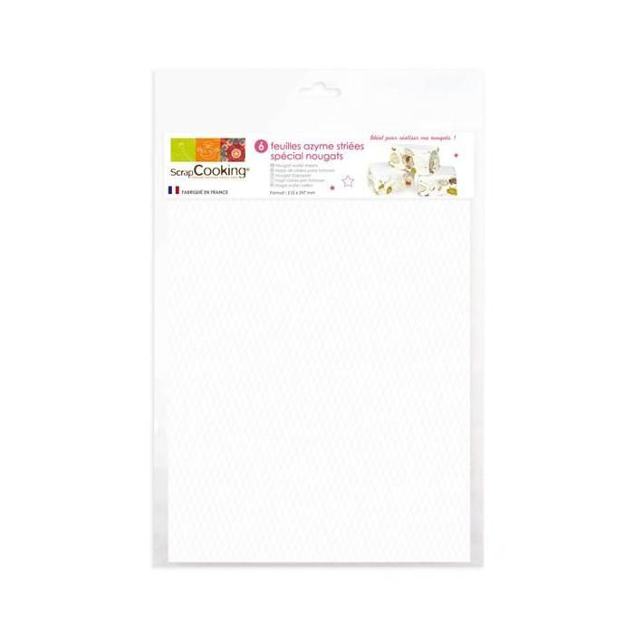 6 Feuilles azymes pour Nougat