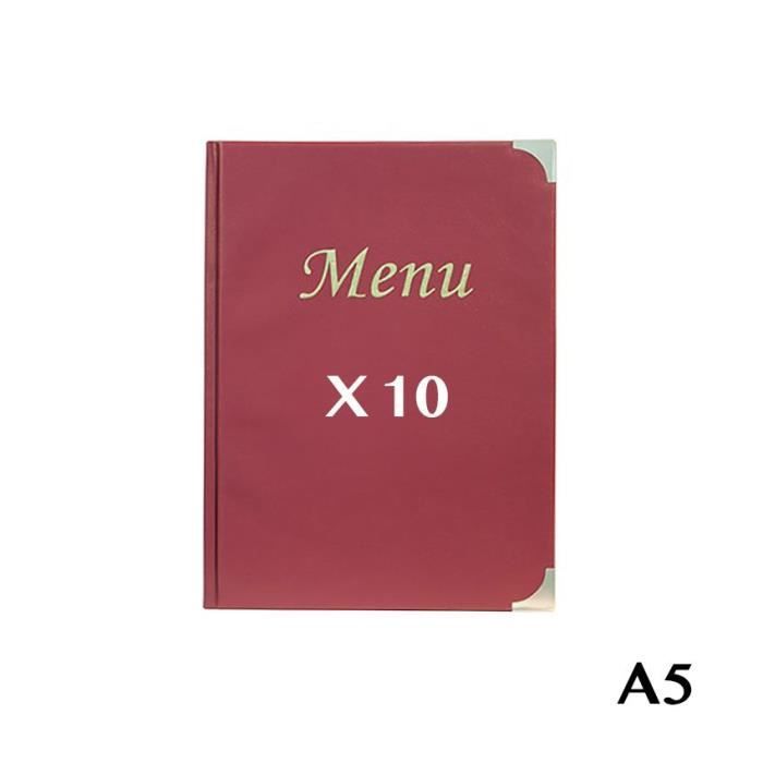 10 Protège-menus A5 Basic bordeaux 8 Bordeaux