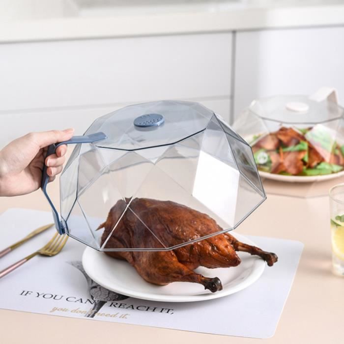Couvercle résistant à l'huile pour four à micro-ondes de conservation réutilisable avec poignée CLOCHE MICRO-ONDE