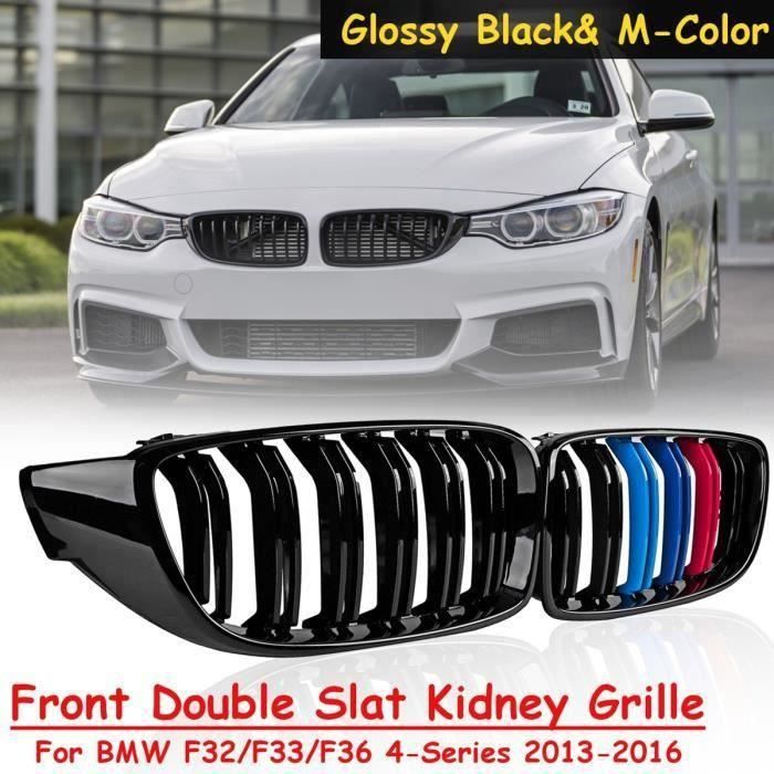 2x Rein Avant Noir brillant et M-Couleur Grilles Calandre Pour BMW F32-F33-F36 4-Series 2013-2016 Gu59764