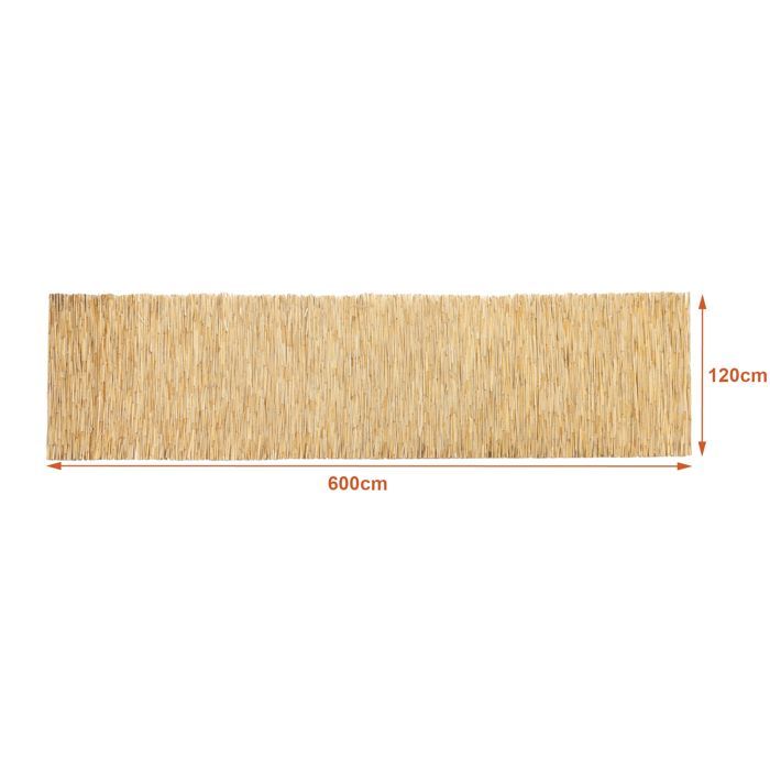 Canisse en roseau Abbateggio 120 x 600 cm naturel