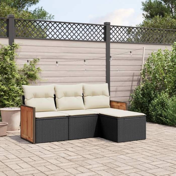 Salon de jardin avec coussins - vue 2