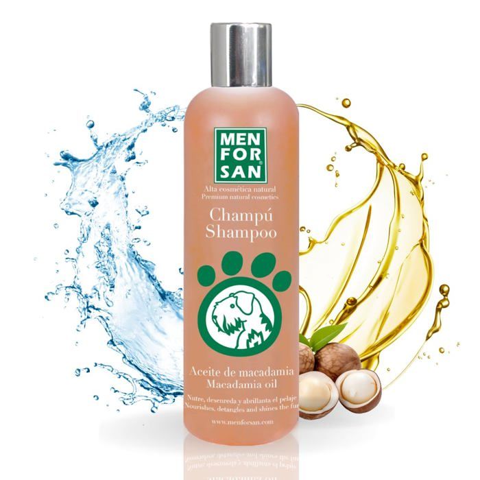 Comparer les prix de Menforsan Shampooing pour Chiens a l'huile de Macadamia 300ml, Nourrit et Fait Briller, Pouvoir Demelant