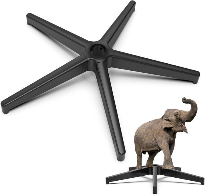 Base Réglable De Rechange Pour Chaise De Bureau Pivotante - En Acier - Améliore Confort Et Durabilité