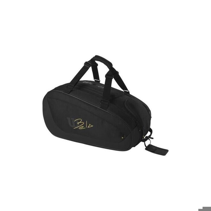 Wilson Sac De Raquette Simple Tennis - Noir à Bandes Blanches - Neuf Sans étiquette