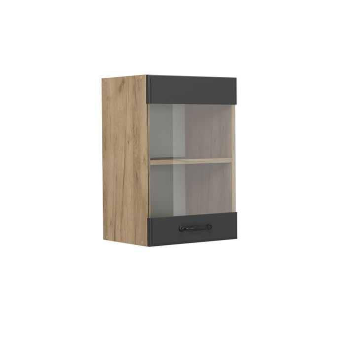 Armoire en verre R-Line 40cm Anthracite campagne/Chêne de force doré Vicco 53503